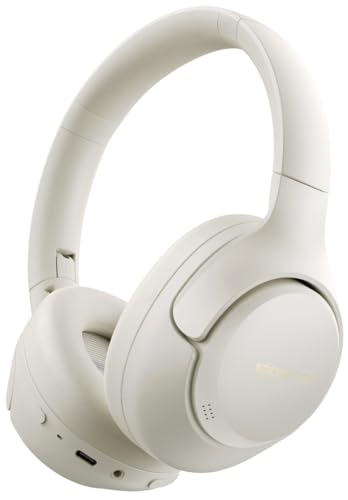 Boompods Orbit ANC - Over Ear Active Noise Cancelling Headphones - Lightweight Wireless Over-Ear Headphones with Microphone, Bluetooth Earphones, USB-C Charging, 18+ Hour Sound/Music Playtime, Sand