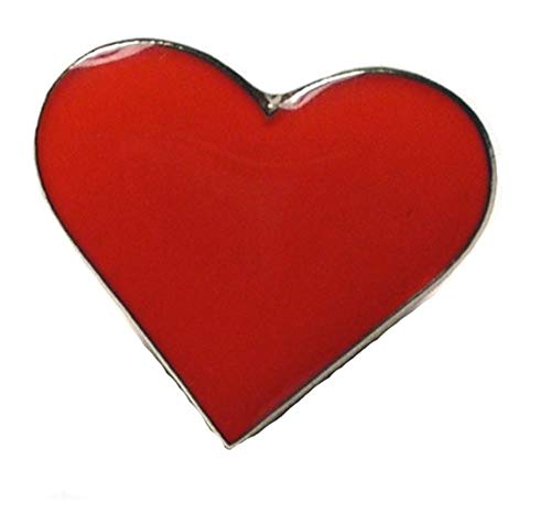 Preisvergleich Produktbild Metall Emaille Brosche Rot Love Luv Herz.