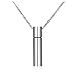 Jovivi - Collana in acciaio inox con ciondolo cilindrico a forma di urna, unisex, idea regalo e Acciaio inossidabile, colore: argento