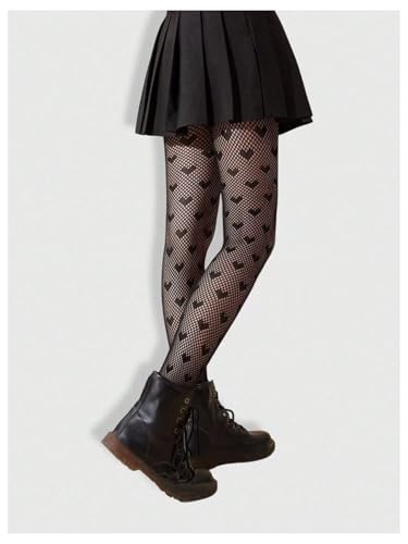 Image of RoseSeek Women's Floral Lace Fishnet Tights Kawaii Y2K See Through Stocking | Sheer Mesh, Lace Tights, Floral Lace Fishnet Tights, Thigh Highs, Leggings, Y2K Stockings