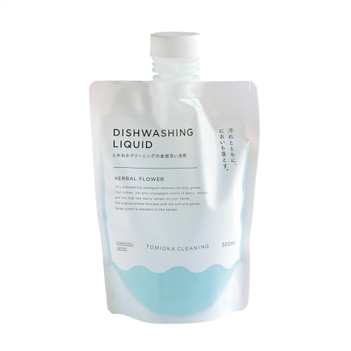 【公式】とみおかクリーニングの食器洗い 食器用洗剤 350ml 消臭 アロマの香り 天然香料 ハーバルフラワー(専用ポンプ 無し)