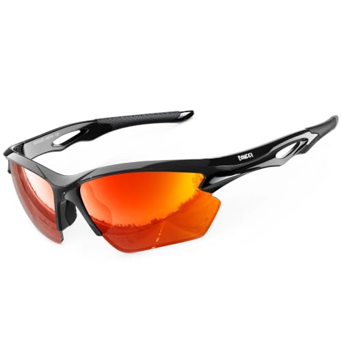 BONDDI Gafas de Sol Deportivas, Gafas de Sol Deportivas Polarizadas para Hombre y Mujer, Protección UV400, Montura TR90 Ligera y Envolvente para Ciclismo Pesca Golf Running Conducción Esquí Senderismo