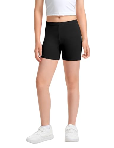 Image of KEREDA Girls Bike Shorts Cotton Cartwheel Dance Under Dress Shorts for Kids