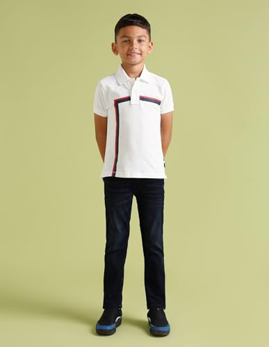 Image of U.S. Polo Assn. Kids Kids Regular fit Boys Cotton Striped Short Sleeves Polo T-Shirts