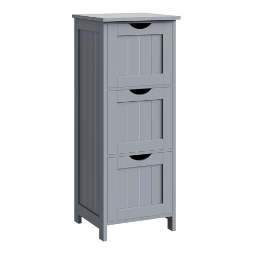 WOLTU Badezimmerschrank, Badschrank, Beistellschrank mit 3 Schubladen,...