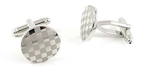 Par de mancuernillas de hombre diseño redondo clásico