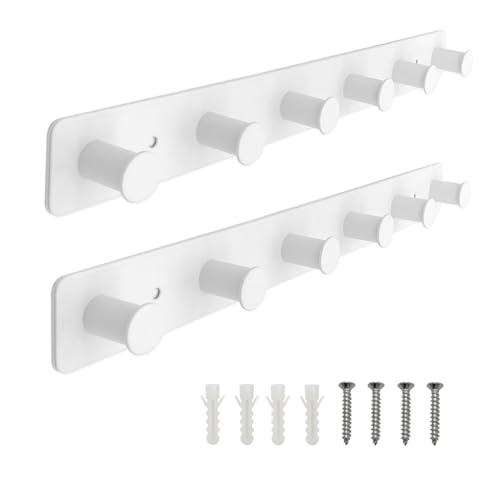 SYPEN 2 ganchos de pared de metal blanco