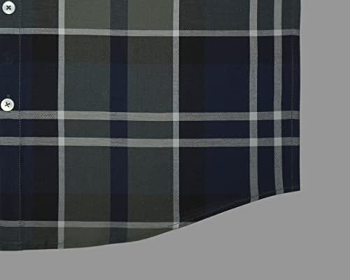 Image of GHPC 100% Cotton Checkered Half Sleeves Regular Fit Formal Shirt for Men