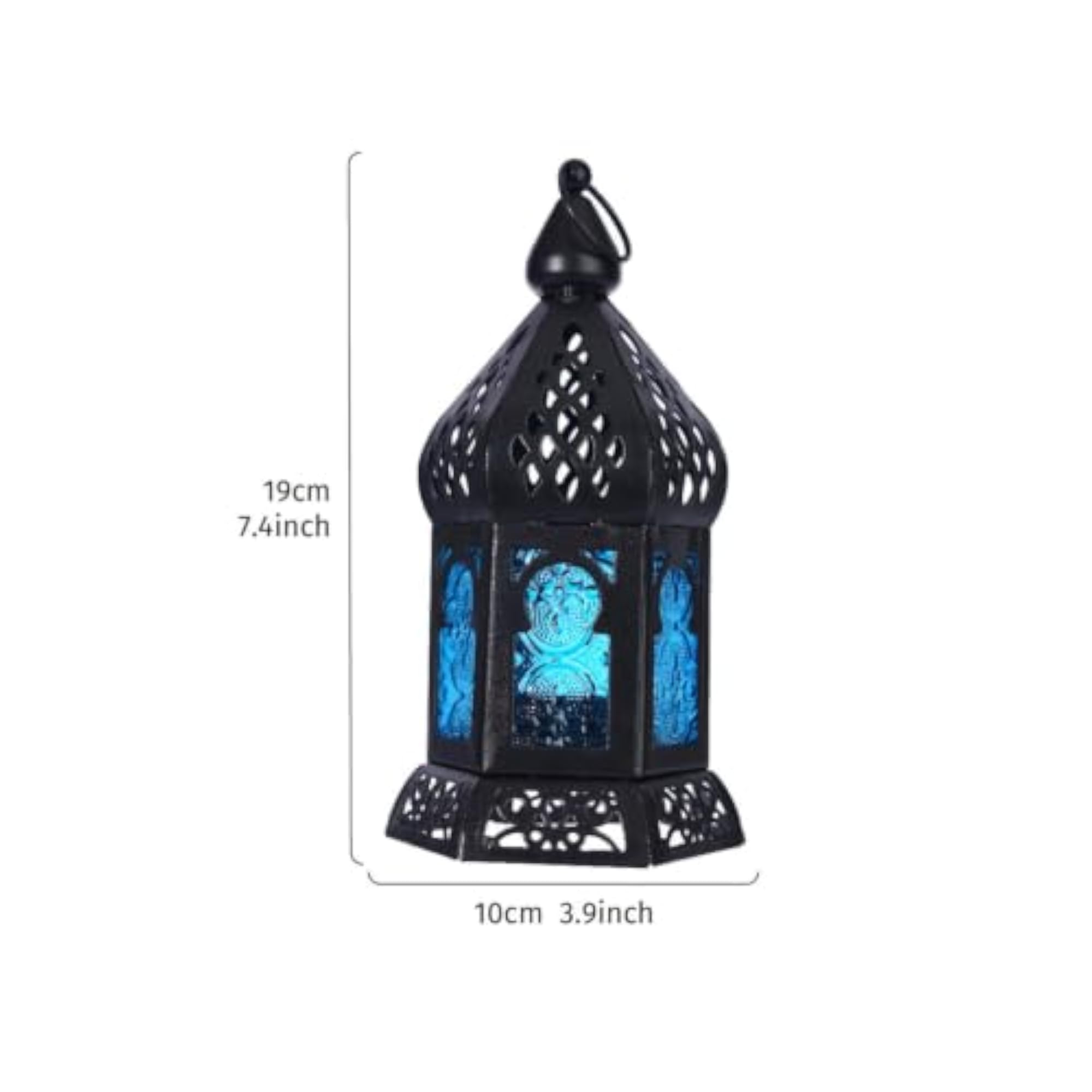 Rustic Tabletop Candle Lantern with Vintage Design