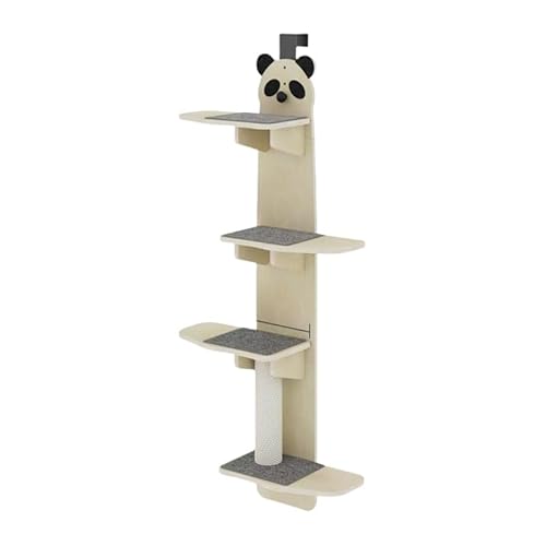 壁掛け式猫用クライミングフレーム キャットクライミングポスト ペット用ジャンププラットフォーム ArcticDeer ペット用スクラッチボード 吊り下げ猫ステップ ドアに掛けられ 爪とぎシート付き 運動不足解消 省スペース 遊び場 取り付け簡単 (12mm