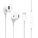 USB C Headphones, WamGra HiFi Stereo Type C Earbuds USB C Earphones with Mic & Volume Control Compatible with Google Pixel 3/2/XL,Sony XZ2, OnePlus 6T,MacBook,iPad Pro 2018(Newest Version)-White