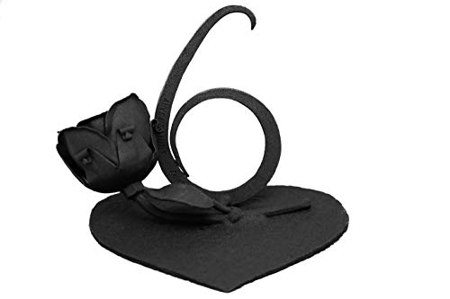 OptiProducts 6 Year Anniversary Handcrafted Iron Rose Masterpiece | Iron Year Anniversary Six Year Anniversary Tribute Gift | Perfect 6 Year or 6 Year Wedding Gift | Beautiful Hand Forged Wrought