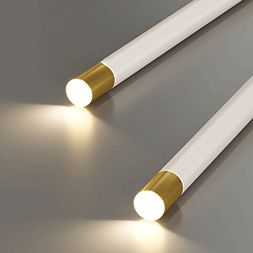 Lampe suspendue linéaire LED blanche à intensité variable avec lustre spirale
