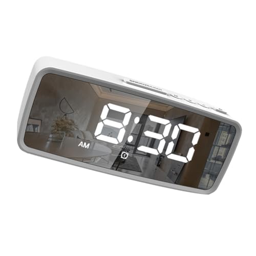 DECOMELODY 電子目覚まし時計 卓上安定設置 小型シンプルデザイン 多機能電子アラーム 寝室 オフィス向け