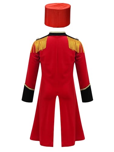 Kids Boys Circus Ringmaster Long Sleeves Tailcoat Jacket Coat with Hat for Party Performance2