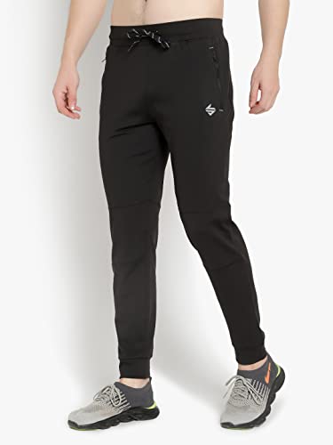 Image of John Ally Jogger Trackpant for Men with Two Zipper Pockets and Premium Fabric. Sweat Wicking, Stretchable for Gym, Yoga, Training, Sports, Running and Casual wear.