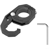 Motorrad Lenkerhaken Aluminium 22-28mm Gepäckträger für Helm Tasche – Schwarz Stabil 10mm