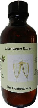 Sparkling Wine Natural Flavor - Champagne-Type Flavoring for Baked Goods - Beverages - PG Free - Non-GMO - Gluten Free - Vegan - 4 ounces