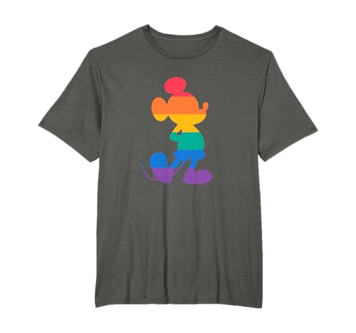 Disney Mickey Mouse Pride Classic Pose Rainbow Icon Fill Camiseta