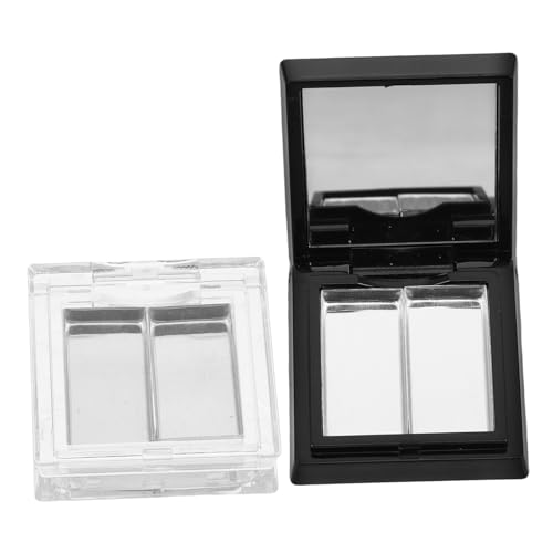 BESTYASH 2 Piezas Bandeja De Sombra De Ojos Paleta De Sombras De Ojos Organizador De Viaje De Lápiz Labial Paleta De Lápiz Labial Vacía Placa De Maquillaje Paleta De Rímel Aluminio