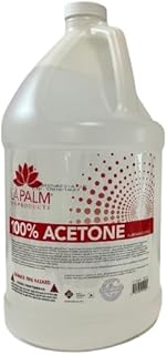 La Palm 100% Pure Acetone, Professional Salon Formula, 1 Gallon/128 oz, Nail Polish Remover for Artificial Nails, Gel Polish, Glitter, Tips, Nail Art, Glue, Adhesive, Acrylic Nail