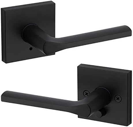 Kwikset 91550-034 Lisbon Door Lever, Matte Black