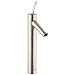 AXOR Starck Classic Modern Premium Hand Polished 1-Handle 1 15-inch Tall Bathroom Sink Faucet in Brushed Nickel, 10020821