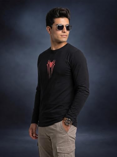 Image of Veirdo Pure Cotton Regular Fit Round Neck Front Chest Printed Raglan Full Sleeve T-Shirt for Men (Sizes: S to 2XL)