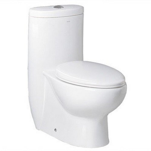Ariel Bath Hermes Contemporary Elongated One Piece Toilet, White
