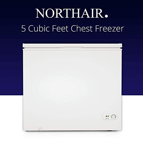 Northair Chest Freezer - 7 Cu Ft With 4 Removable Baskets - Reach In Freezer Chest - Quiet Compact Freezer - 7 Temperature Settings - White #TOP6