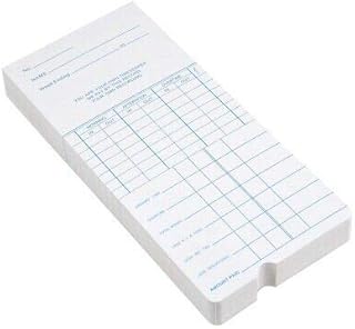 Clock Cards pack of 100 weekly time cards for use with model