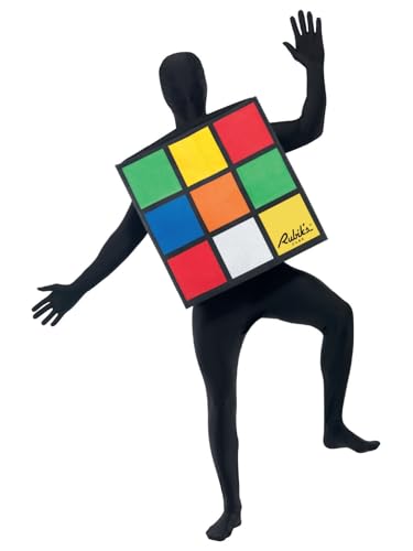 Déguisement Rubik's Cube Smiffys - Costume rétro unisexe taille unique pour soirée vintage