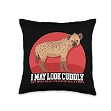 Hyenas Look Cuddly | Spotted Hyena Throw Pillow