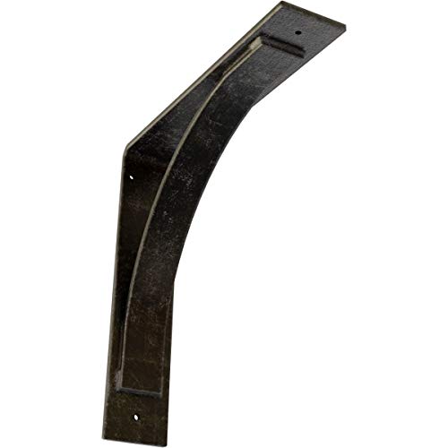 3" W x 14" D x 14" H Morris Steel Bracket, Antiqued Warm Silver