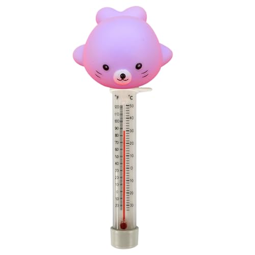 Termómetro para piscina flotante, indicador de temperatura del agua de 8,27 pulgadas, lee la temperatura del agua fácilmente, sensor de PVC preciso con diseño animal para, spas, acuarios