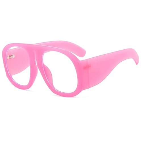 Lunettes de soleil surdimensionnées femmes steampunk verres rose