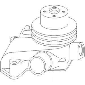 Compatible with John Deere Tractor 4320 Water Pump w/Pulley Part No: AR51063