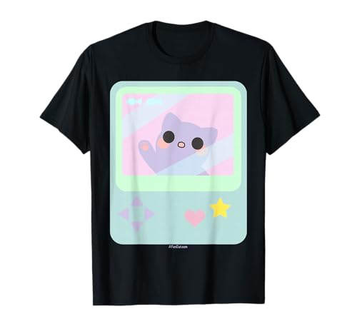 Super Kawaii Gamer Cat kitty Pastel Anime Inspired T-Shirt T-Shirt Super Kawaii Gamer Cat kitty Pastel Anime Inspired T-Shirt T-Shirt