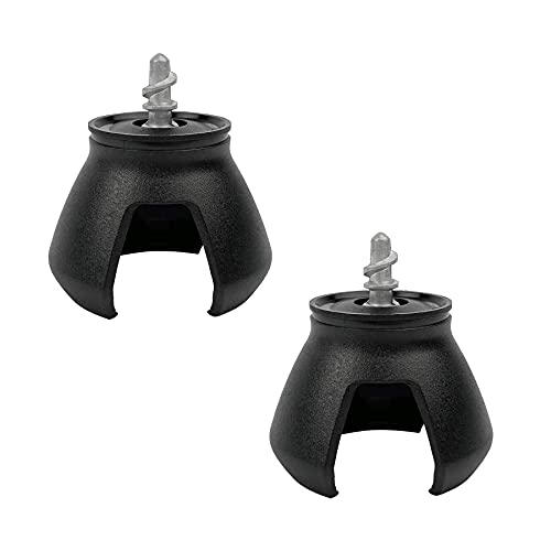 2 Pieces Black Plastic 3-Prong Golf Ball Pick Up Retriever Claw Putter Grip Attachment (Ball Not Included) #TOP29