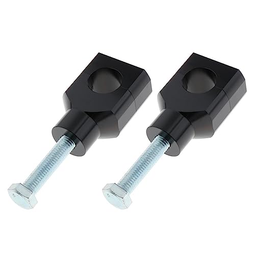 Guidon fat bar riser mount clamp 25mm adaptateur moto noir