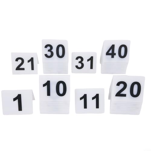 Numéro de table acrylique signalisation restaurant plastique robuste 1-40