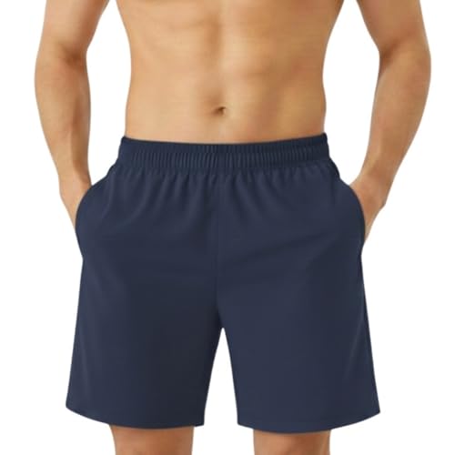 Image of NINQ Workout Half Pant for Man | Gym Shorts for Men with Drawstring Waist & 2 Zipper Pockets | Stylish Lightweight Shorts Pant for Men Sports