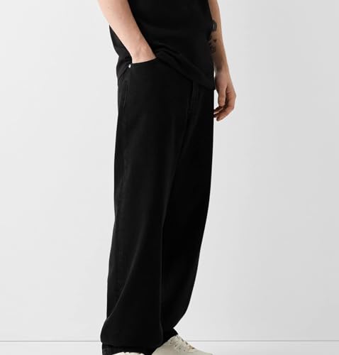 Mens Baggy Jeans Y2k Hip Hop Straight Leg Jeans Vintage Casual Skateboard Pants Loose Fit Denim Jeans3