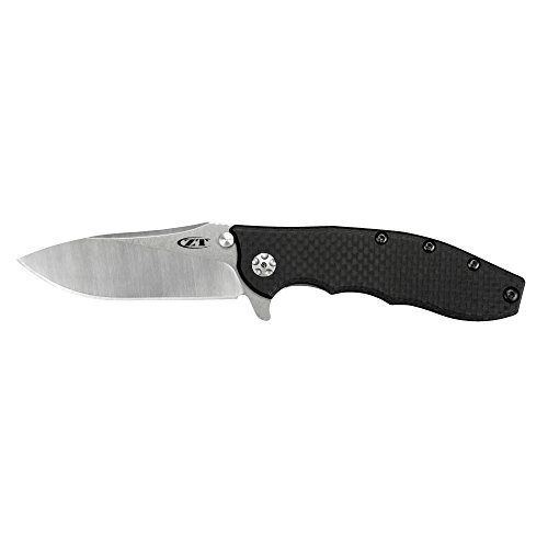 Zero Tolerance 0562Cf Hinderer Slicer Folding Knife; 3.5” Cpm-20Cv Stonewashed And Satin Steel Blade, Carbon Fiber Front Handle, Kvt Ball-Bearing Opening, Frame Lock And Reversible Pocketclip; 5.5 Oz, Black #TOP2
