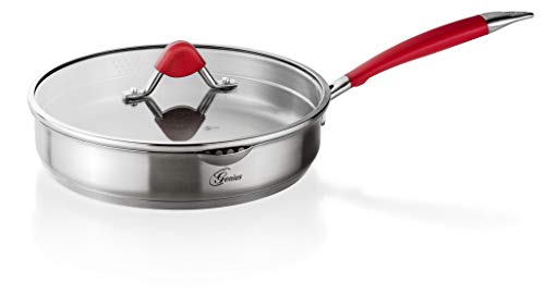 Genius Steelfit PRO 500 Bratpfanne 24 cm mit Glasdeckel