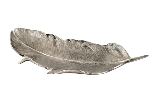 Cruiser’s Caché | Decorative Embossed Leaf Cast Aluminum Tray | Beautifully Hand-Crafted by Artisans | Large 14