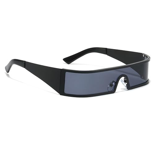 bullabulling Trendy Wrap Around Sunglasses for Women Men Fashion Narrow Futuristic Flat Shades2