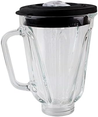 Veterger Replacement parts Glass Jar with lid, Compatible with Hamilton Beach Blenders (5cups)