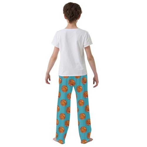 Pajama Bottoms, Cartoon Basketball Sleeping Pant Lounge Wear Pajamas Sport Long Pants Sleepwear Pjs3
