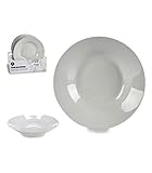 Producto de más alta calidad Bigbuy Home S3602636 Plato Hondo Porcelana, Blanco, Diámetro 20.6 cm